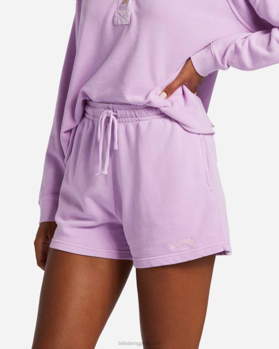 mujer sueño lila Billabong shorts deportivos clásicos de surf 04LD2013