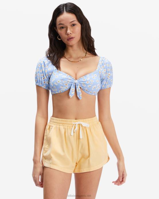 mujer suero de la leche Billabong pantalones cortos con cinturilla elástica 04LD2303
