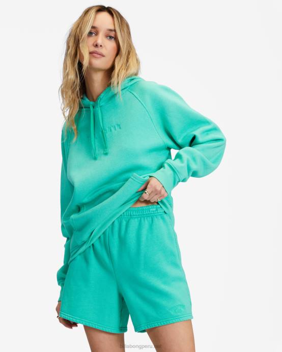 mujer verde tropical Billabong shorts deportivos de cintura alta surf classic 5 04LD2321