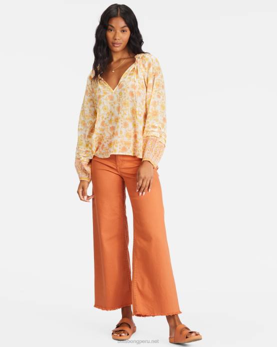 mujer cristal de sal Billabong blusa de manga larga con corazón libre 04LD2266