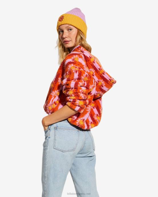 mujer beso naranjasudadera billabong x smiley acogedoras sonrisas 04LD2186