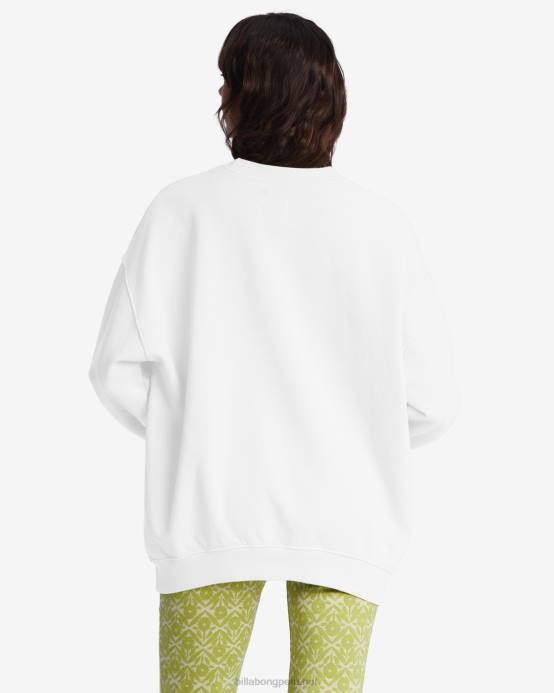 mujer cristal de sal Billabong paseo en sudadera extragrande con cuello redondo 04LD1967
