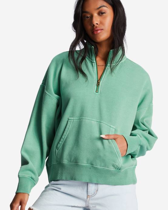 mujer hierba dulce Billabong sudadera sin cierre con media cremallera Lazy Mornings 04LD2016