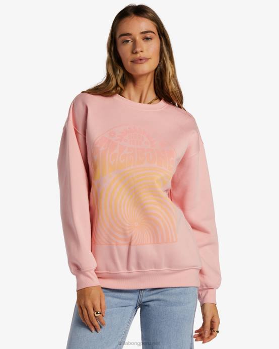 mujer limonada rosa Billabong sudadera ondulada 04LD2086