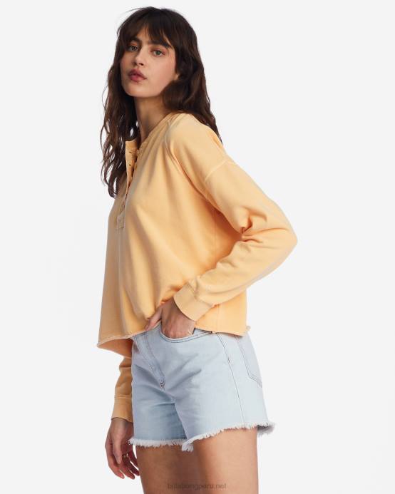 mujer ponche de durazno Billabong sigue hablando sudadera 04LD1932