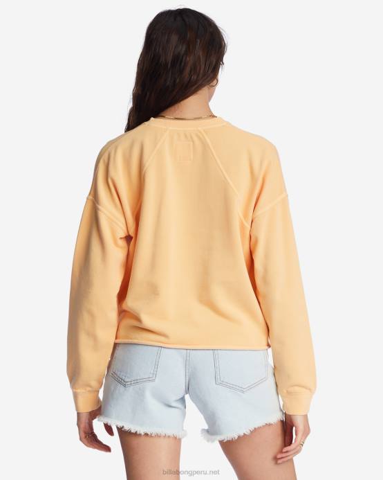 mujer ponche de durazno Billabong sigue hablando sudadera 04LD1932