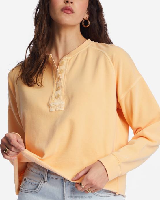 mujer ponche de durazno Billabong sigue hablando sudadera 04LD1932