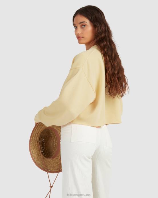 mujer rayos de sol Billabong sudadera corta con cuello redondo hey gday 04LD2283