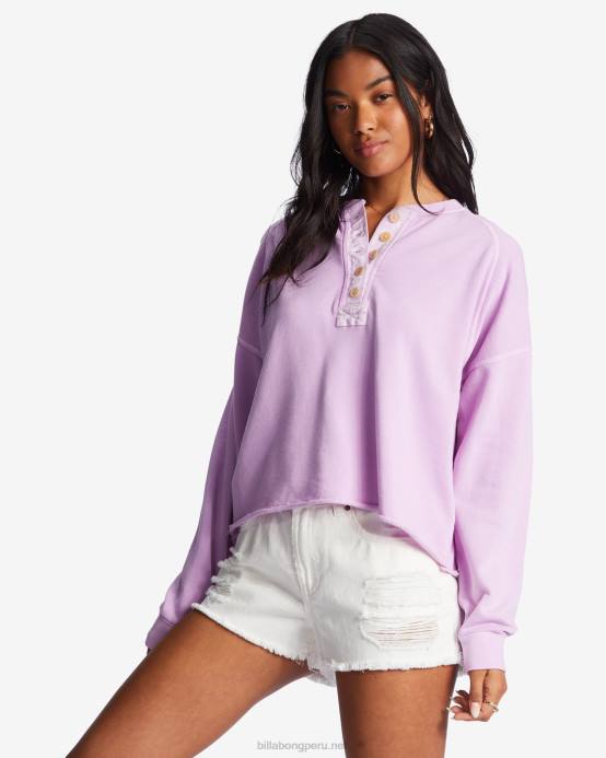 mujer sueño lila Billabong sigue hablando sudadera 04LD1970