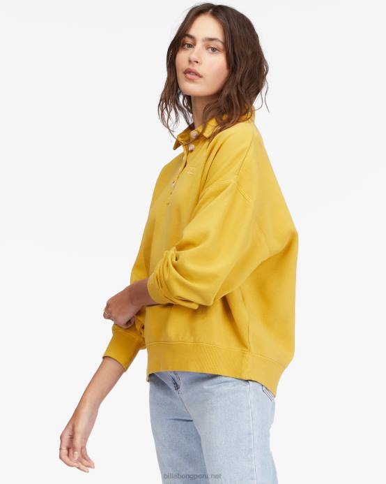 mujer toque dorado Billabong tiempo perdido sudadera con capucha 04LD2259