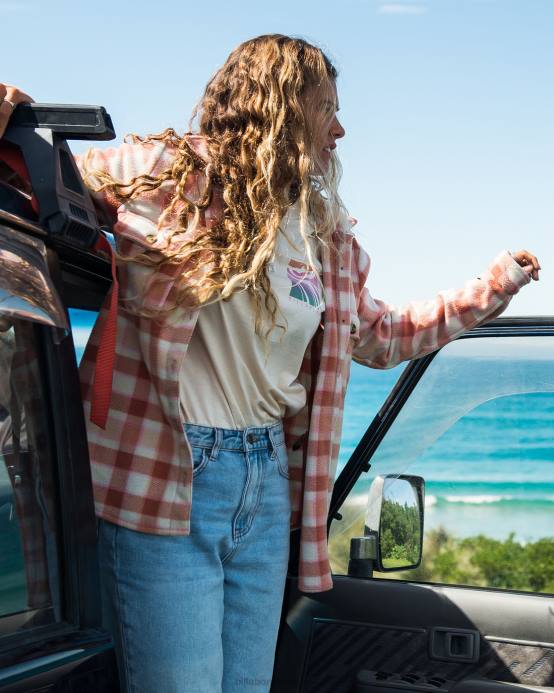 mujer besa la tierra Billabong chamarra de franela polar forge a/div 04LD1965