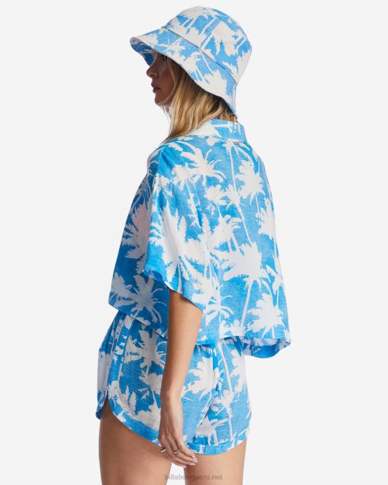 mujer hawai azul Billabong camisa corta sol brilla 04LD1964