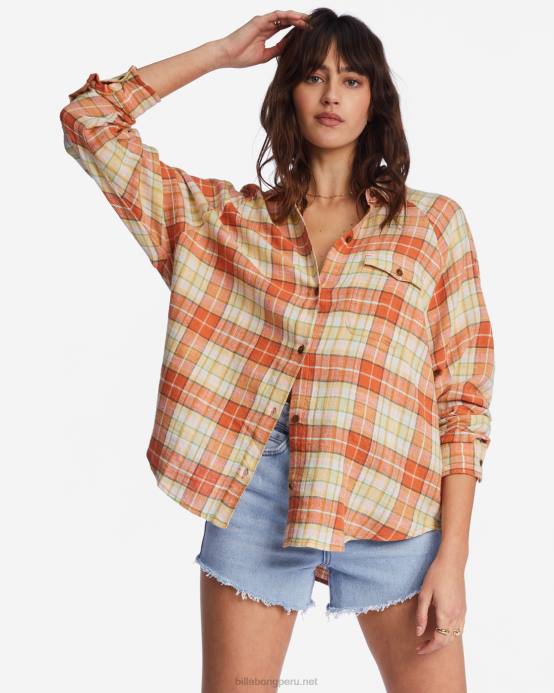 mujer multi Billabong camisa de manga larga mejor tiempo 04LD2130