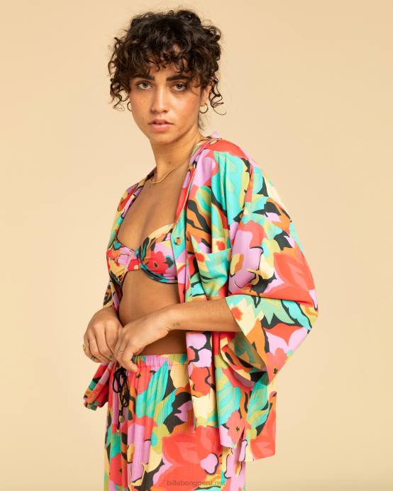 mujer multi Billabong toda buena camisa con botones 04LD1947