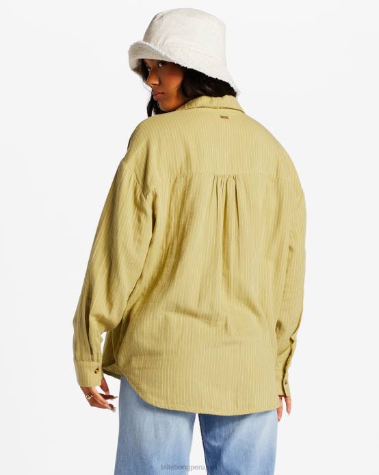 mujer palta Billabong justo en la camisa de manga larga 04LD2088