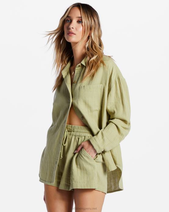 mujer palta Billabong justo en la camisa de manga larga 04LD2088
