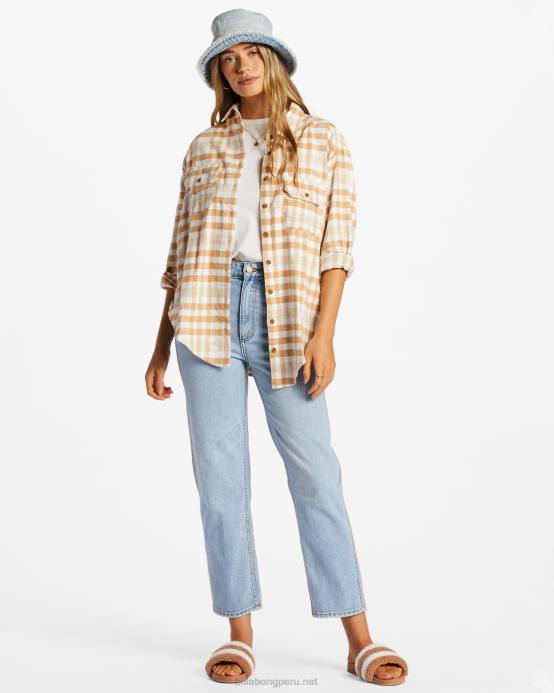 mujer trufa Billabong camisa de manga larga tan feliz 04LD2076