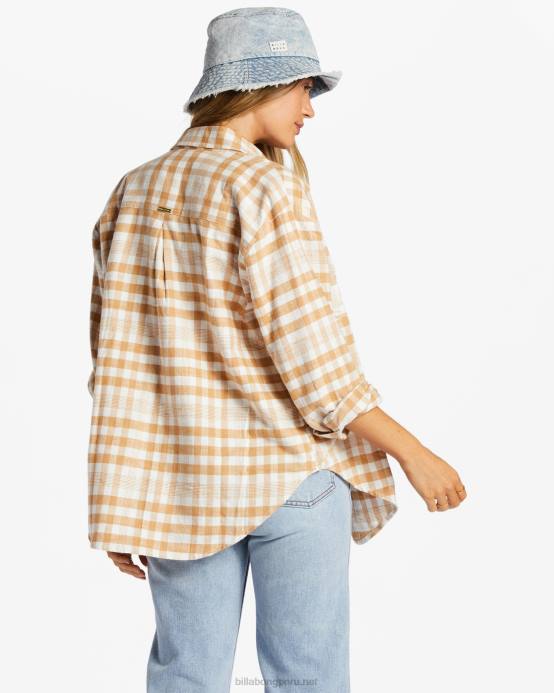 mujer trufa Billabong camisa de manga larga tan feliz 04LD2076