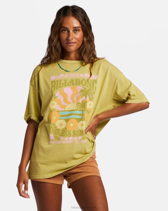 mujer algas marinas Billabong camiseta de verano sin fin 04LD1902