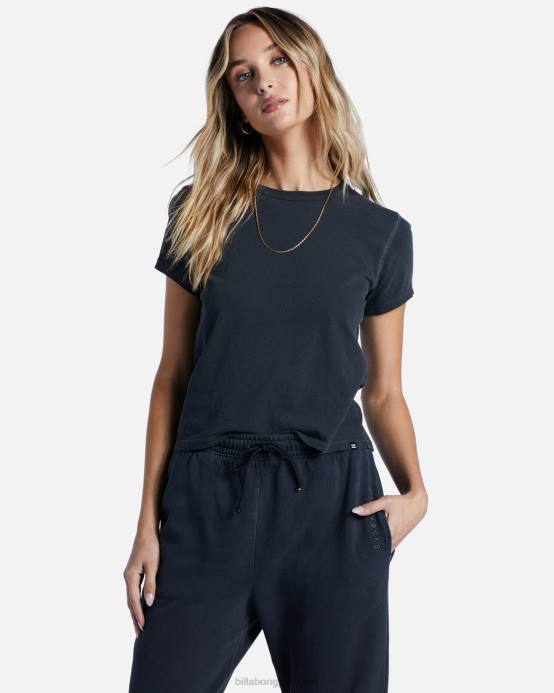 mujer apagado negro Billabong Camiseta de manga corta mejor que básica. 04LD2190