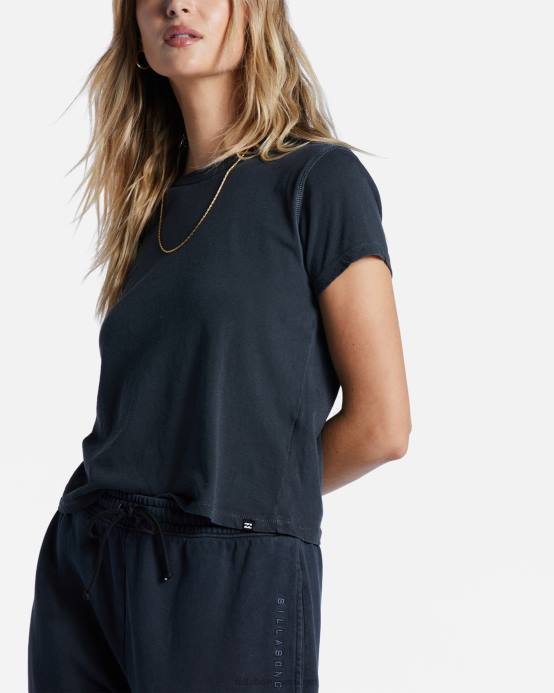 mujer apagado negro Billabong Camiseta de manga corta mejor que básica. 04LD2190