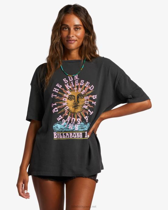 mujer apagado negro Billabong bésame camiseta 04LD1910