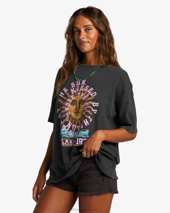 mujer apagado negro Billabong bésame camiseta 04LD1910