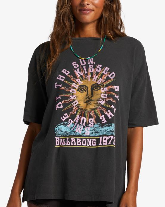 mujer apagado negro Billabong bésame camiseta 04LD1910