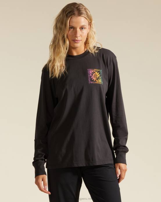 mujer apagado negro Billabong camiseta de manga larga 04LD2208