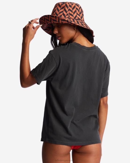 mujer apagado negro Billabong camiseta oversize encuéntrame en los trópicos 04LD2123