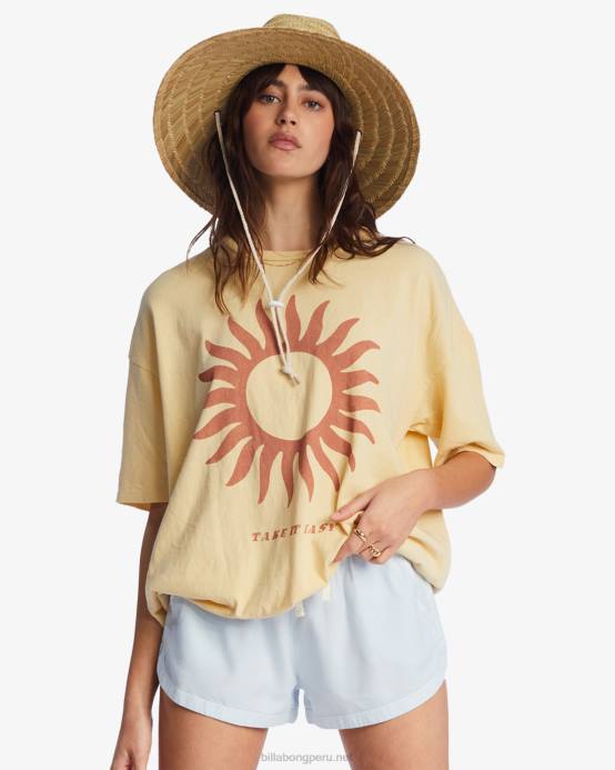 mujer aumento del sol Billabong camiseta oversize tómalo con calma 04LD1935