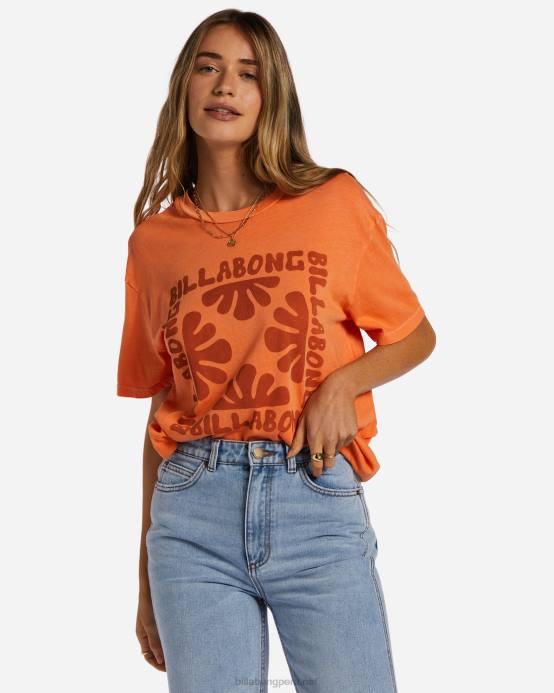 mujer beso naranja Billabong camiseta niño luna 04LD2021