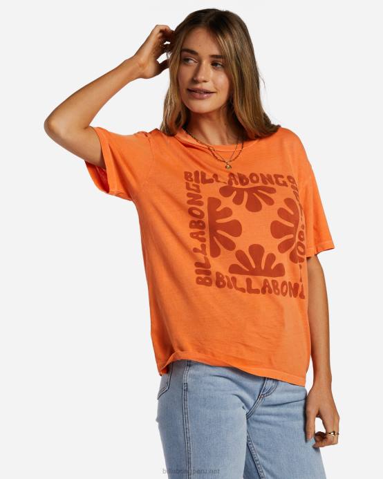 mujer beso naranja Billabong camiseta niño luna 04LD2021