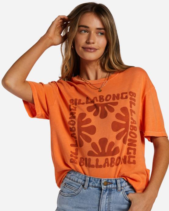 mujer beso naranja Billabong camiseta niño luna 04LD2021