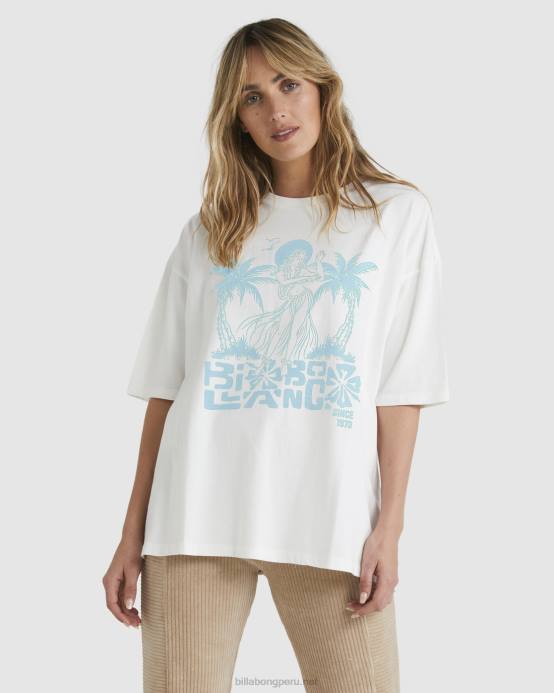 mujer blanco Billabong camiseta oversize tiki 04LD1819