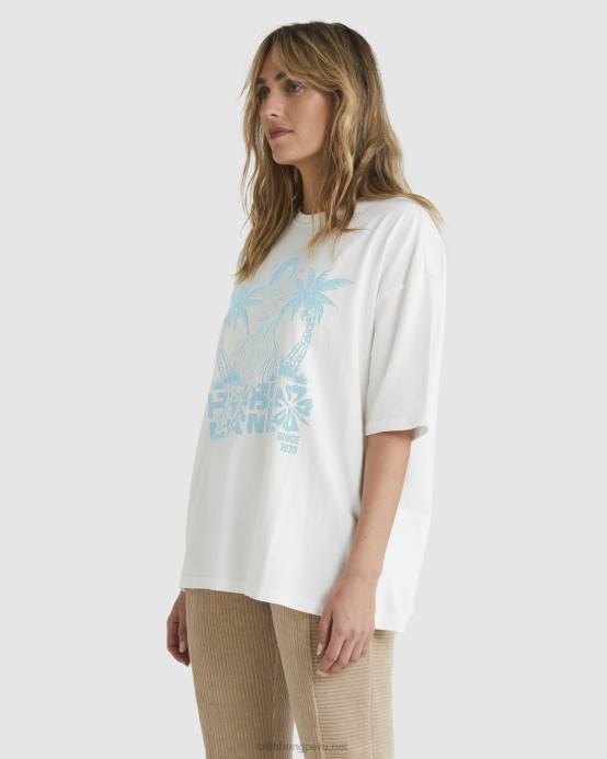 mujer blanco Billabong camiseta oversize tiki 04LD1819