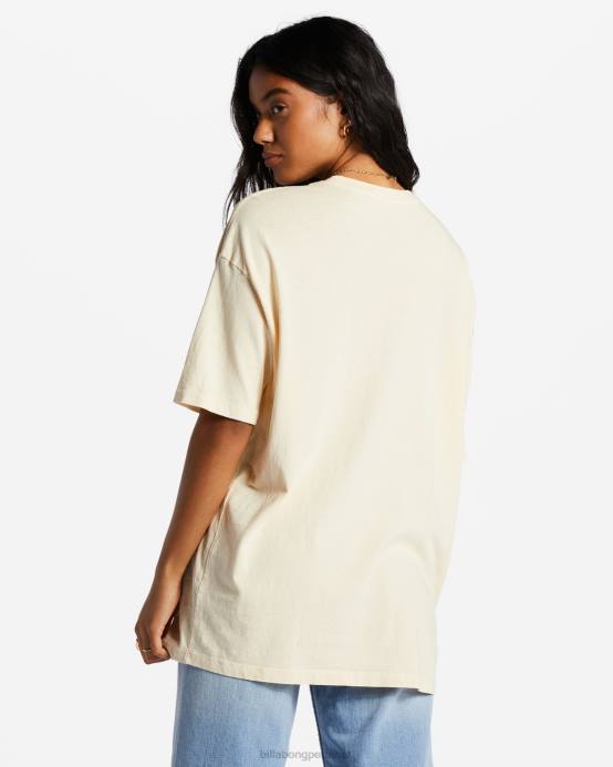 mujer blanco antiguo Billabong en las nubes camiseta 04LD2038
