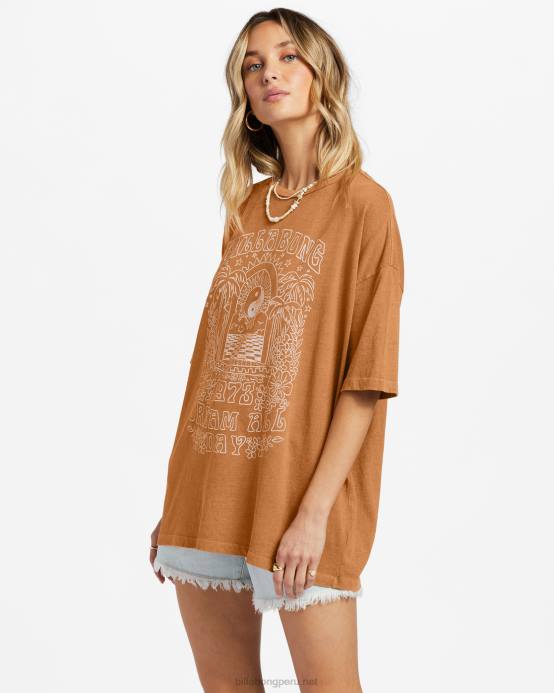 mujer especia de verano Billabong brillo para ti camiseta oversize 04LD1869