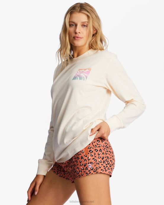 mujer gorra blanca Billabong camiseta de manga larga 04LD1945