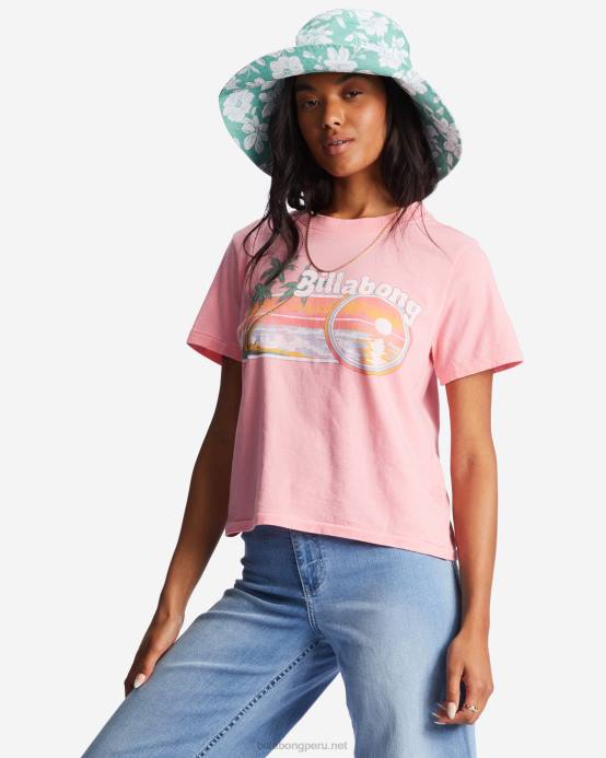 mujer guiño rosa Billabong aloha para siempre camiseta 04LD2099