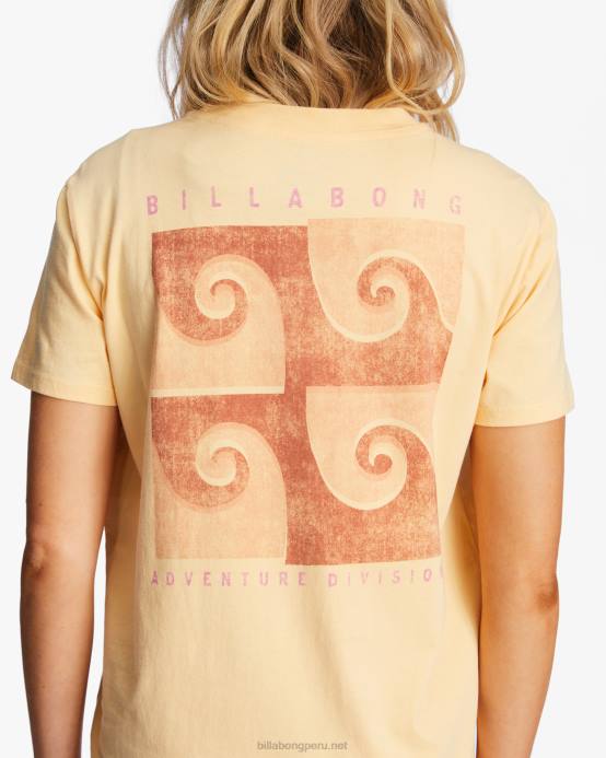 mujer miel besada Billabong a/div tee camiseta de manga corta upf 50 04LD1985