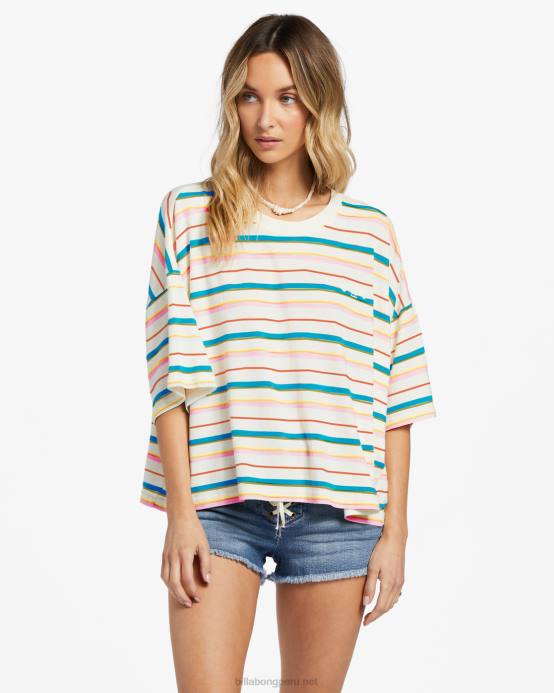 mujer multi Billabong camiseta cuadrada sin sentirse libre 04LD1772