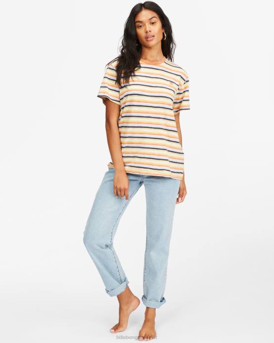 mujer multico Billabong haz un viaje camiseta a rayas 04LD2308