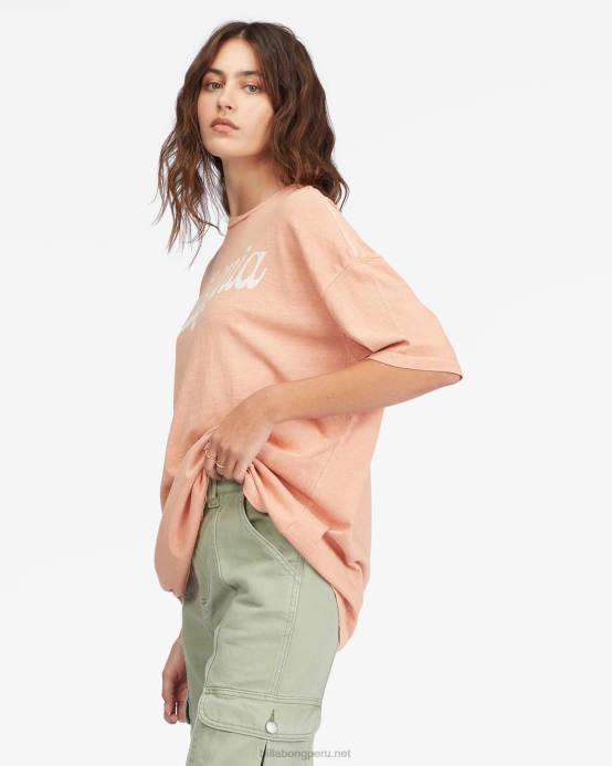 mujer rosa de piedra Billabong camiseta novio tierra de leche y miel 04LD2271