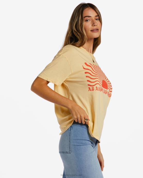 mujer suero de la leche Billabong como arriba es abajo camiseta 04LD2026