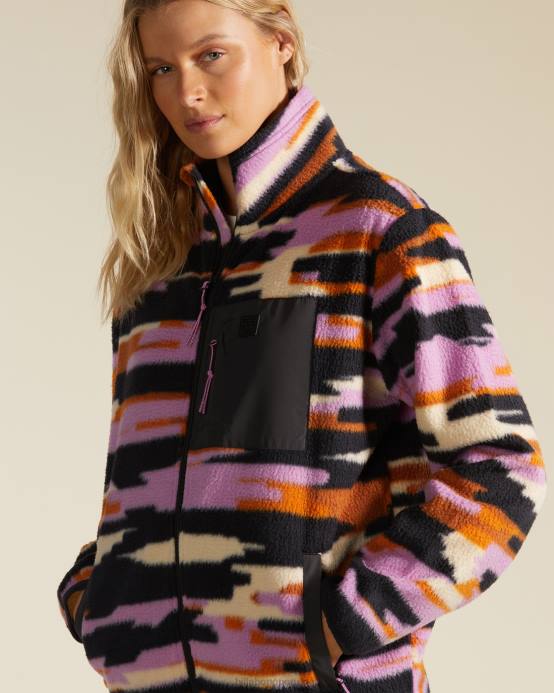 mujer negro multi Billabong a/div switchback full zip 2 chaqueta con cremallera 04LD2247
