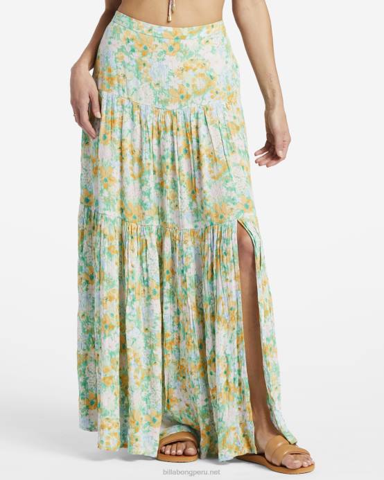 mujer verde Billabong falda rave suave 04LD1854