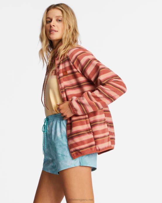 mujer besa la tierra Billabong Forro polar con cremallera y cuello simulado. 04LD2129