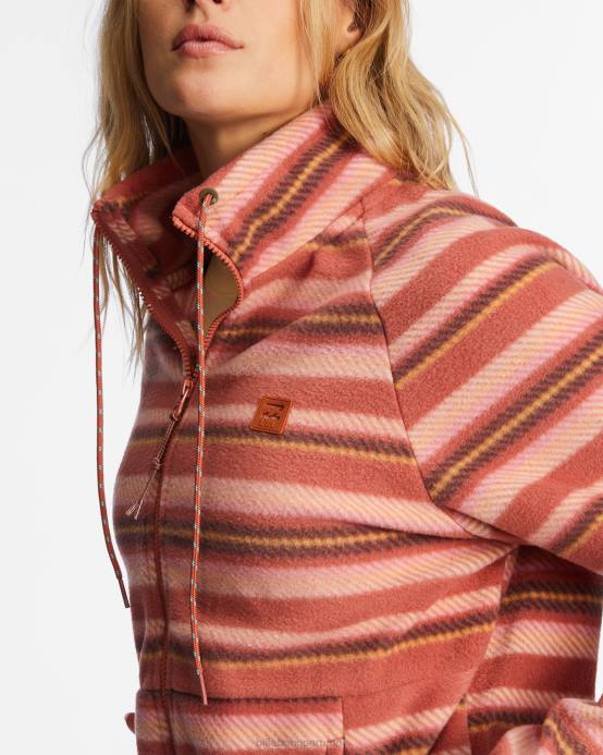mujer besa la tierra Billabong Forro polar con cremallera y cuello simulado. 04LD2129