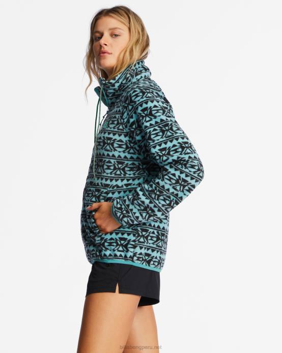 mujer laguna Billabong Forro polar con cremallera y cuello simulado. 04LD2125